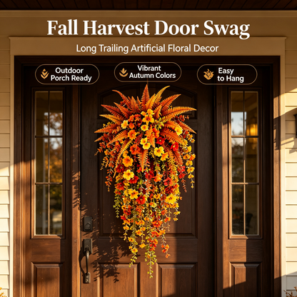 🍂 Artificial Autumn Fern Decor for Porch & Front Door