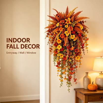 🍂 Artificial Autumn Fern Decor for Porch & Front Door