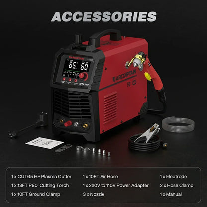 Arccaptain CUT65 HF 65A Heavy-Duty Plasma Cutter