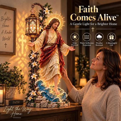 ✨ Walk by Faith™ – Jesus Walking on Water Reflection Light