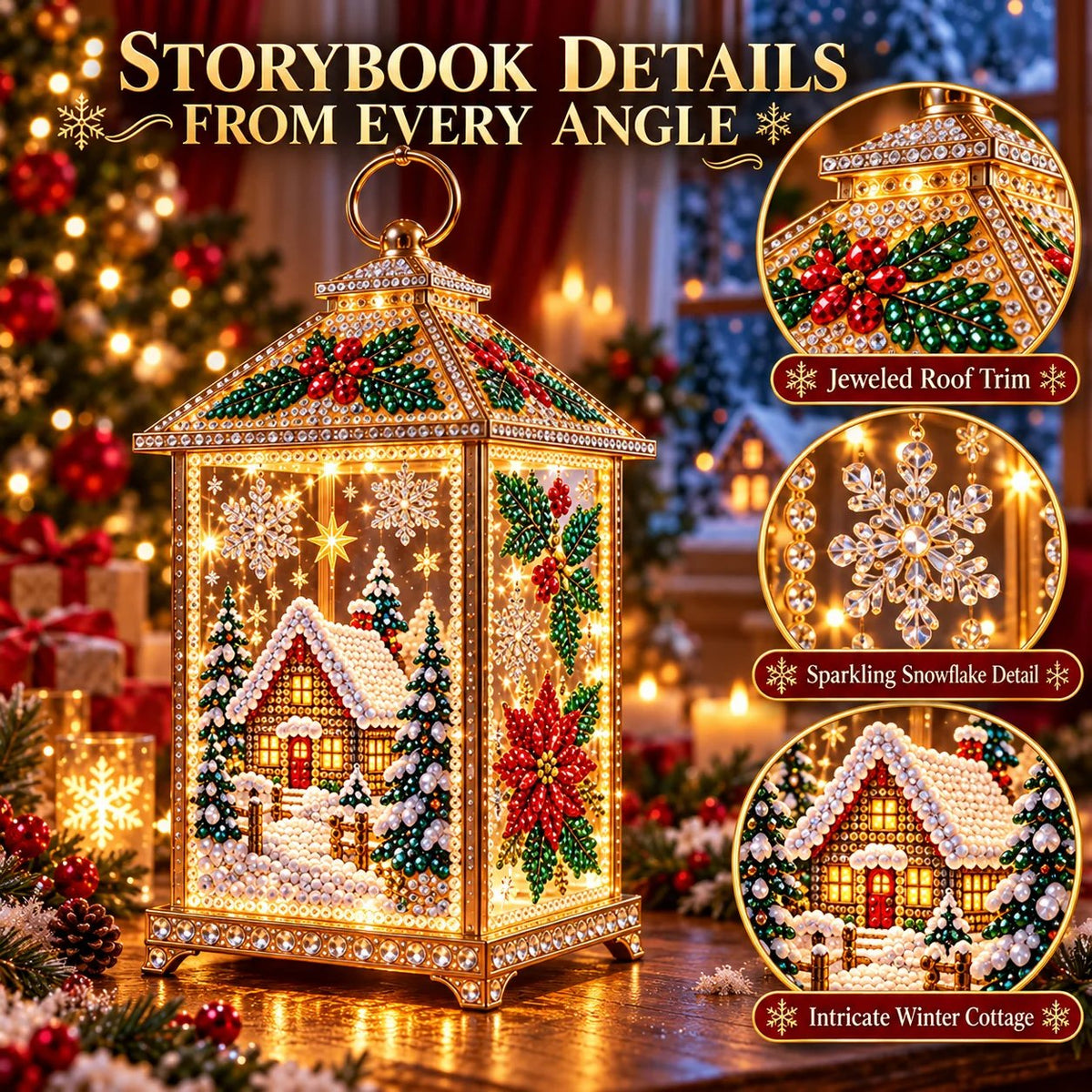 ✨ Christmas Glow™ — DIY Light-Up Diamond Art Lantern