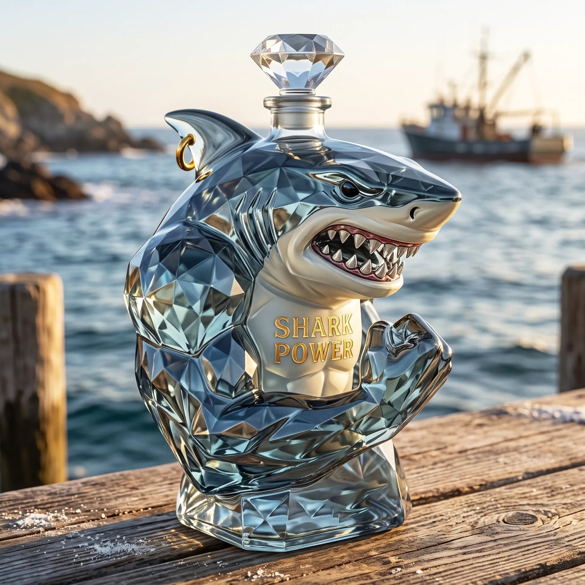Shark Power Whisky Bottle