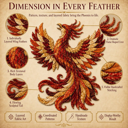 ⏳🌙 Beginner-Friendly Mythic Wilds DIY Layered Patchwork Art Kit | Complete Kit with Patterned Fabrics, Sewing Materials & Step-by-Step Guide Included 💕