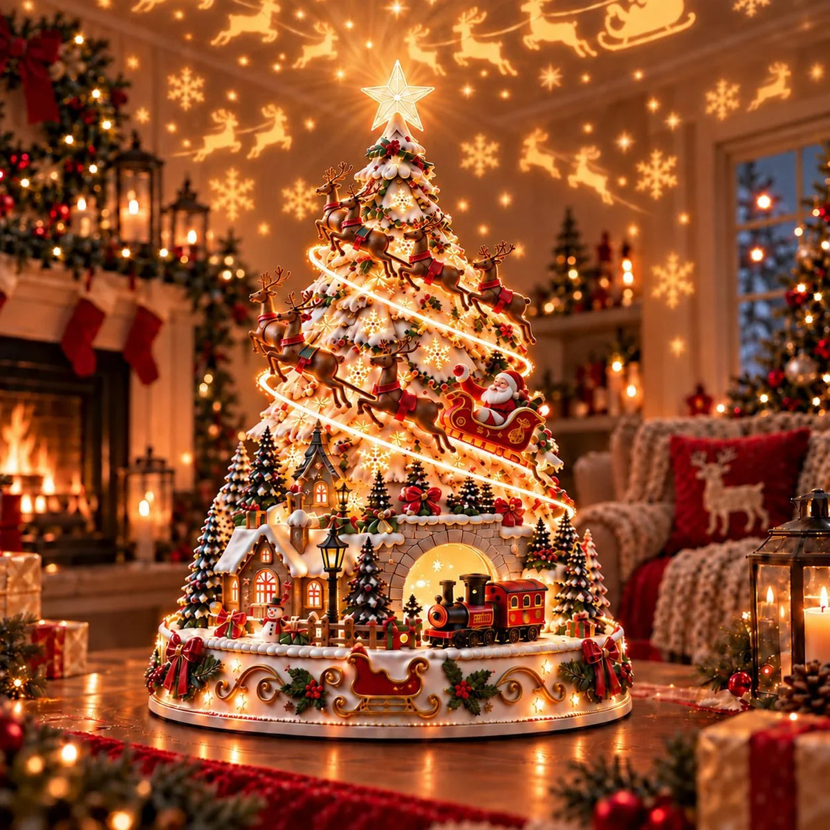 🏆 60,000+ Sold - 🎄MerryRealm™ Christmas Village Lightscape Tree