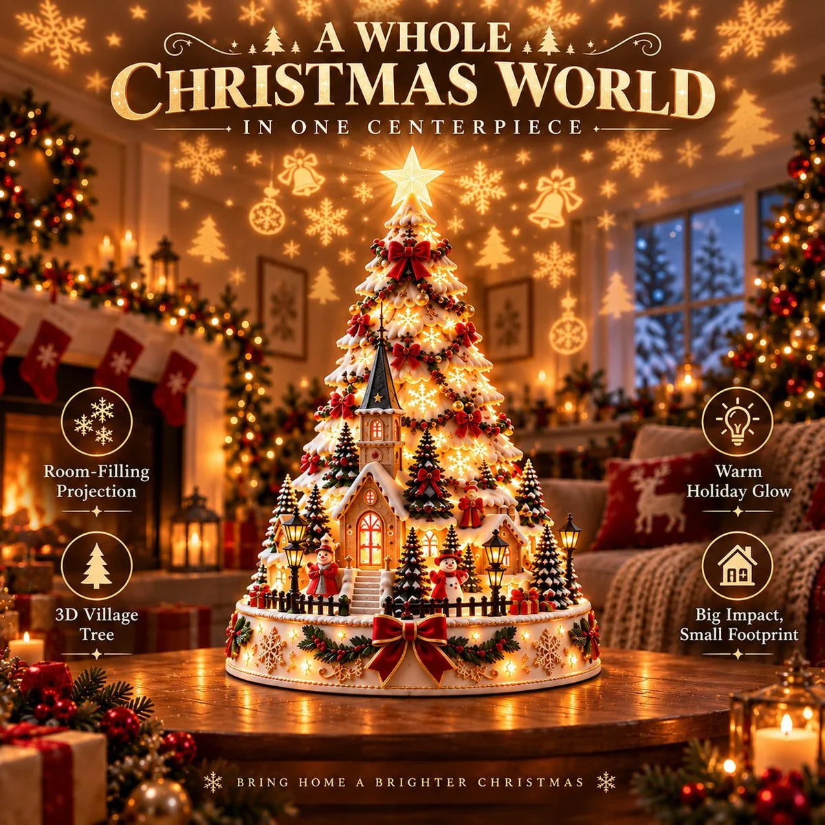 🏆 60,000+ Sold - 🎄MerryRealm™ Christmas Village Lightscape Tree