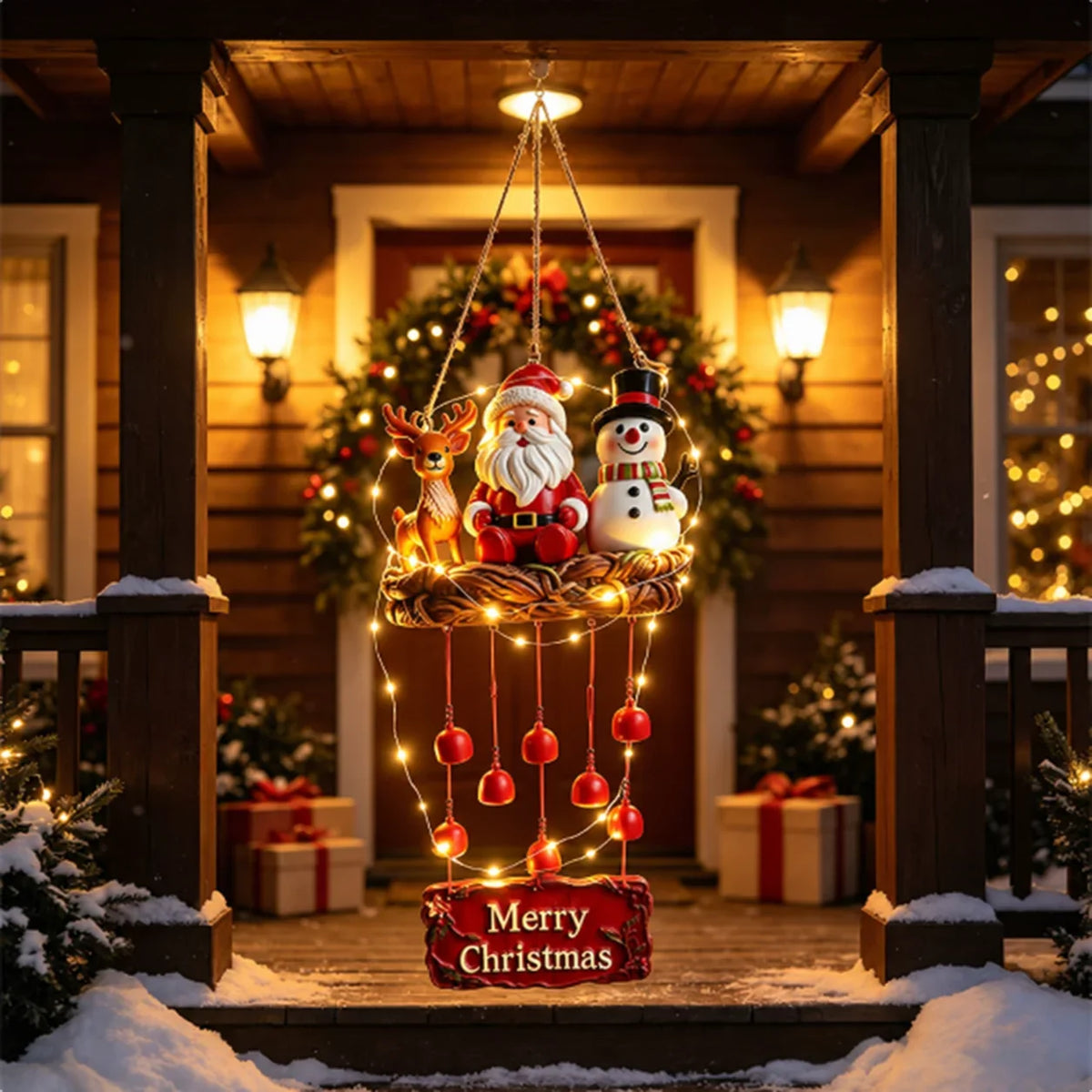 🎄 50% OFF | Santa, Snowman & Reindeer Christmas Wind Chime 🔔✨