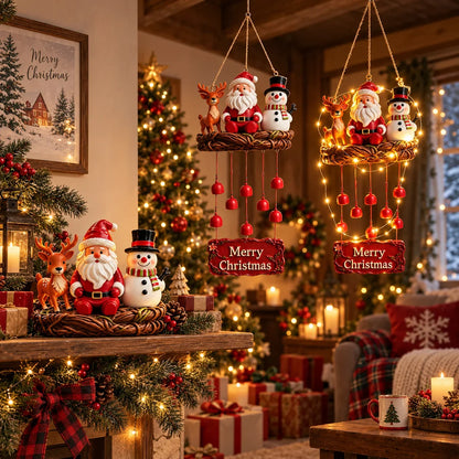 🎄 50% OFF | Santa, Snowman & Reindeer Christmas Wind Chime 🔔✨