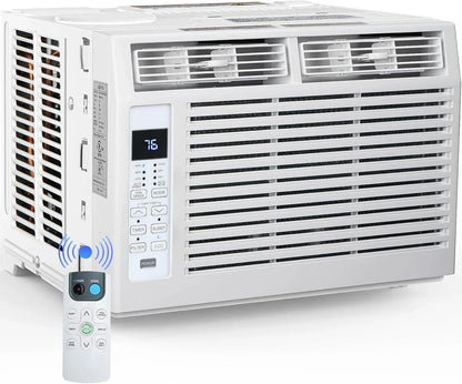 Quiet Window Air Conditioner 6000/10,000/1,2000 BTU, Window AC Unit Cooling Room 450sq.ft