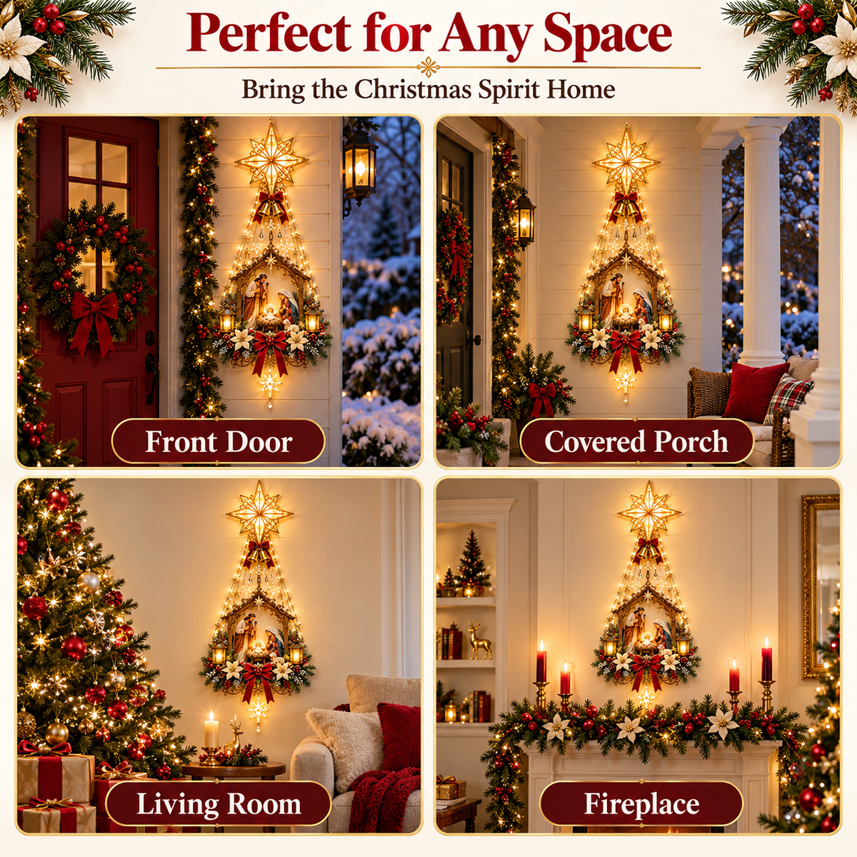 🔥 49% OFF Nativity Wall Light ✨-Star of Bethlehem Lighted Nativity Wall Decor – Bring the Heart of Christmas Home ✝️