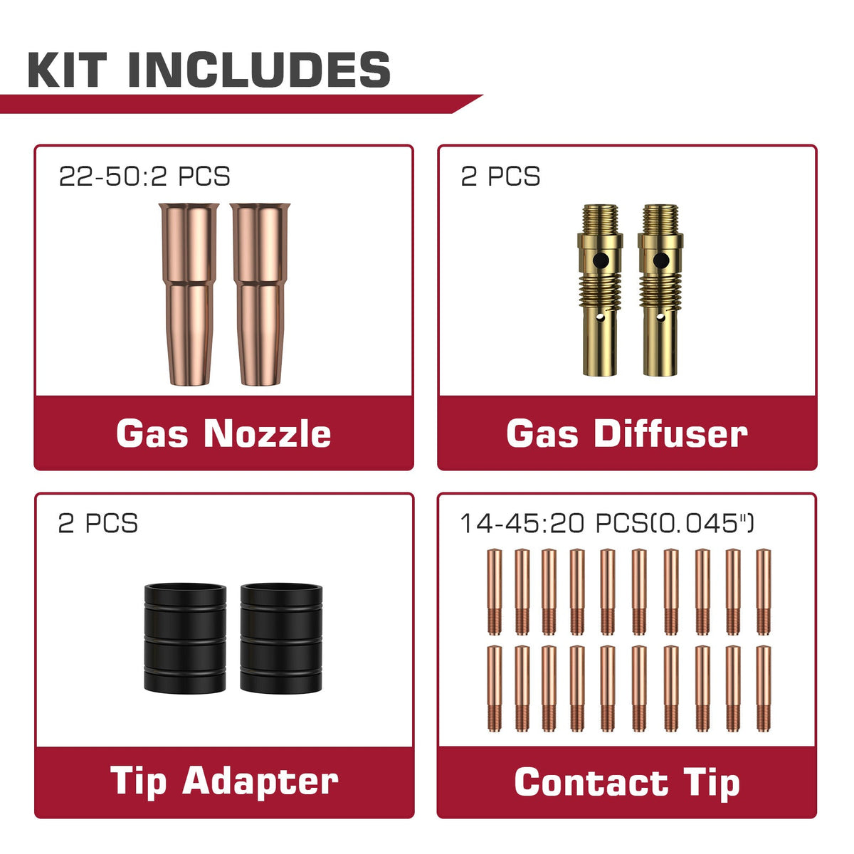 Tweco #2 MIG Gun Parts MIG Welding Gun Accessory Kit
