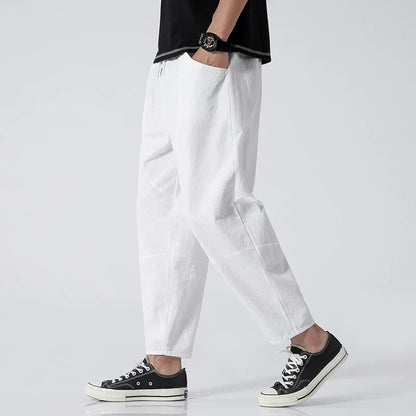 Kyoto Linen Cropped Pants
