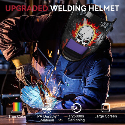 VisionMax X200 Large Viewing Screen Welding Headgear Skull Knight
