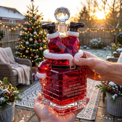 🎅 2026 Christmas Gift 50% Off-💥Santa Stuck in the Chimney Whiskey Bottle