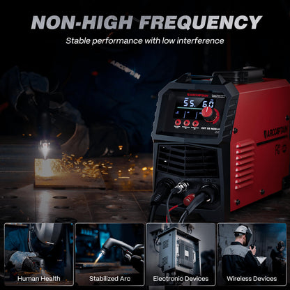 Arccaptain CUT55 NON-HF Plasma Cutter with Welding Helmet