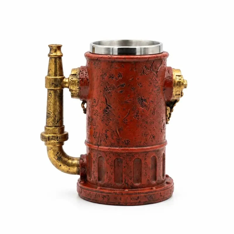 ⏳ Last Day 49% OFF – 🚒 Vintage Fire Hydrant Coffee Mug | Unique Firehouse-Inspired Design With Stainless Steel Liner & Pipe Handle For Firefighters, Collectors & Coffee Lovers ☕