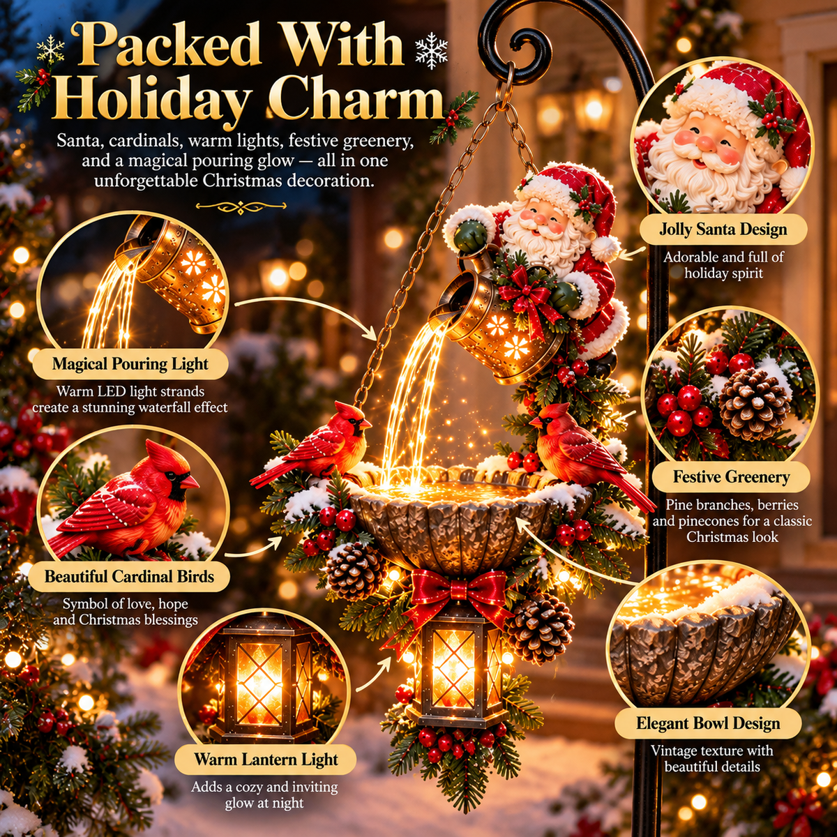 🔥Last Day 50% OFF-🎄 Christmas Magic Pouring Light™ Hanging Collection