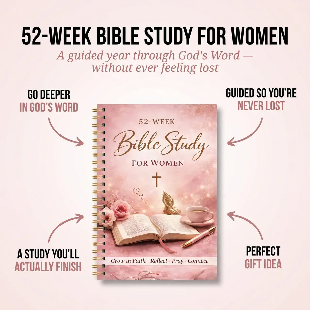 The Bible in a Year for Women: 52-Week Guided Study