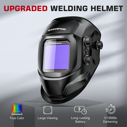 VisionMax X200 Auto Darkening True Color Welding Hood Black