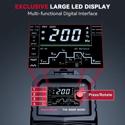 Arccaptain TIG200P AC DC TIG Welder ProSaver Bundle