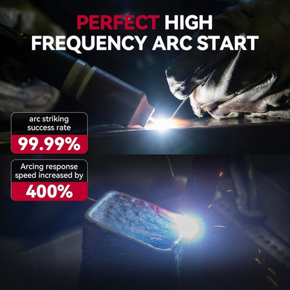 Arccaptain TIG205 Pro Cold TIG Welder with Welding Helmet